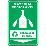 Material reciclável - Embalagens de vidro 